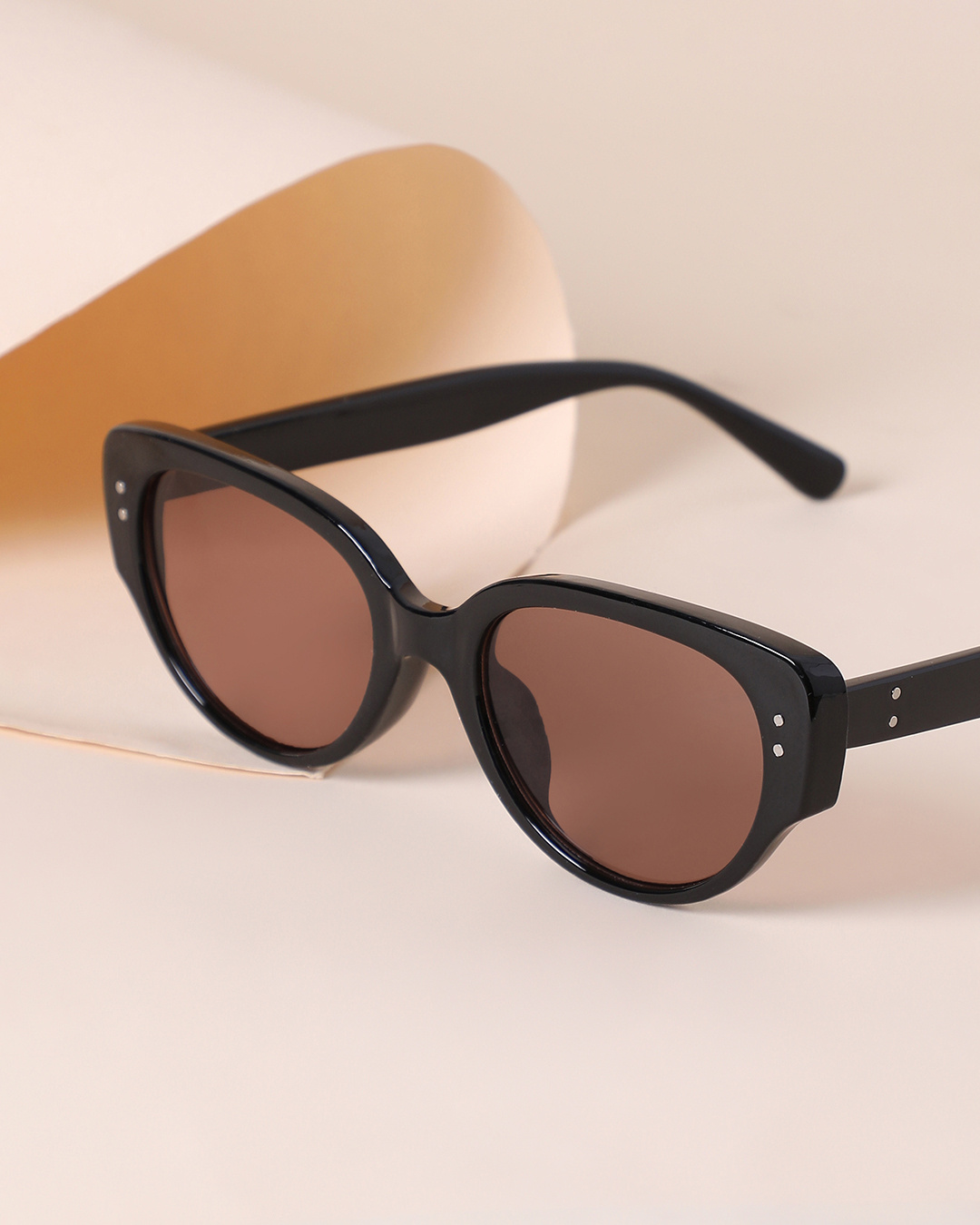 Shop Men's Brown Cateye Polarised Lens Sunglasses-Back