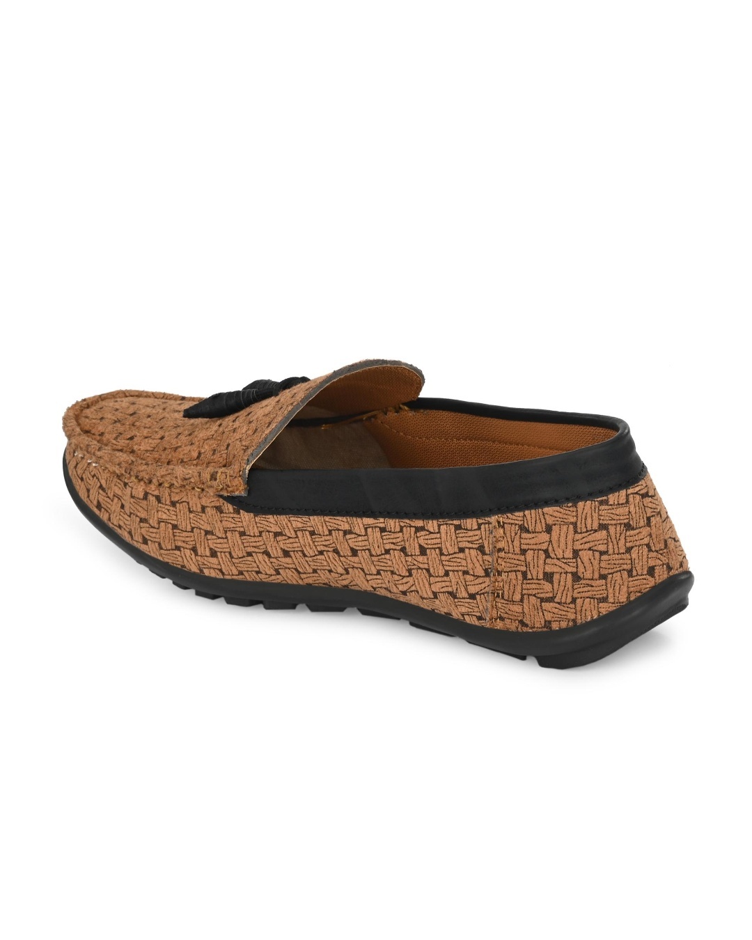 Shop Men's Brown Printed Loafers-Back