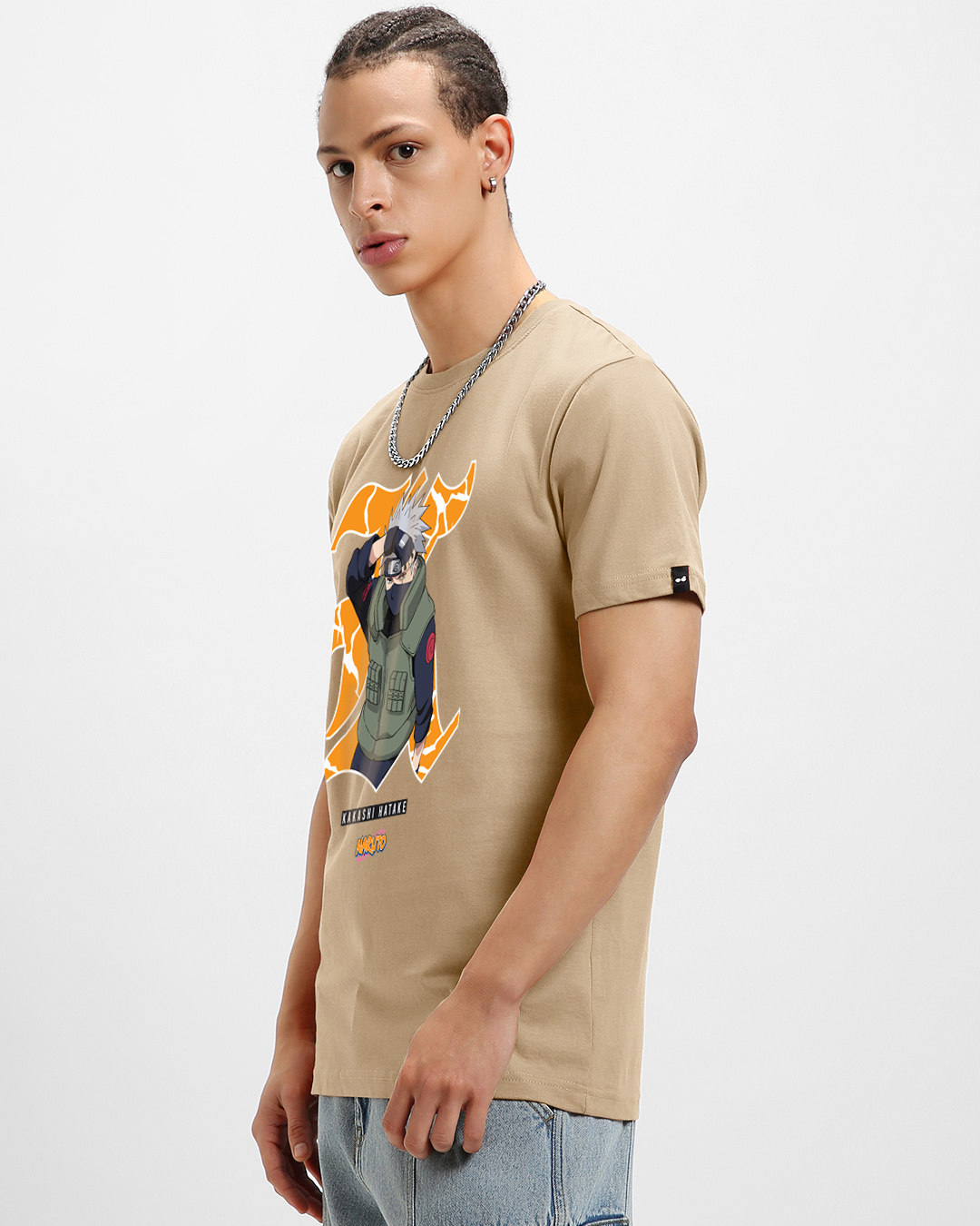 Shop Men's Brown Copy Cat Ninja Graphic Printed T-shirt-Back