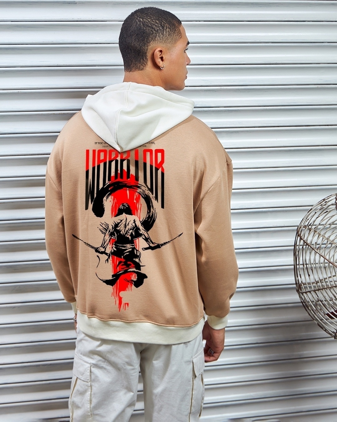 Buy Men's Brown Deadly Weapon Graphic Printed Oversized Hoodies Online ...