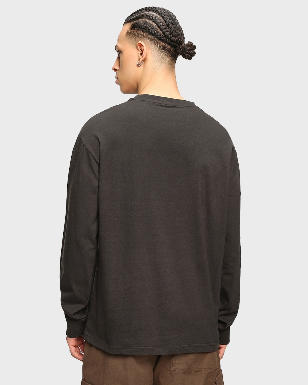 Buy Men's Brown Boston Typography Oversized T-shirt Online at Bewakoof