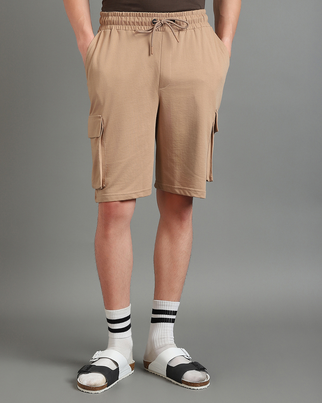 Buy Men's Brown Oversized Cargo Shorts Online at Bewakoof
