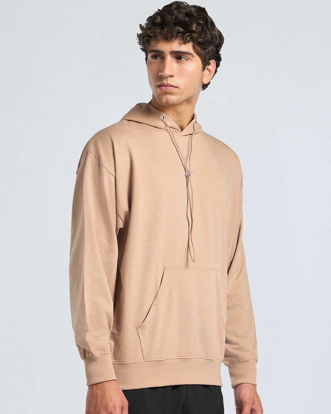 Shop Men's Brown Oversized Hoodies-Back