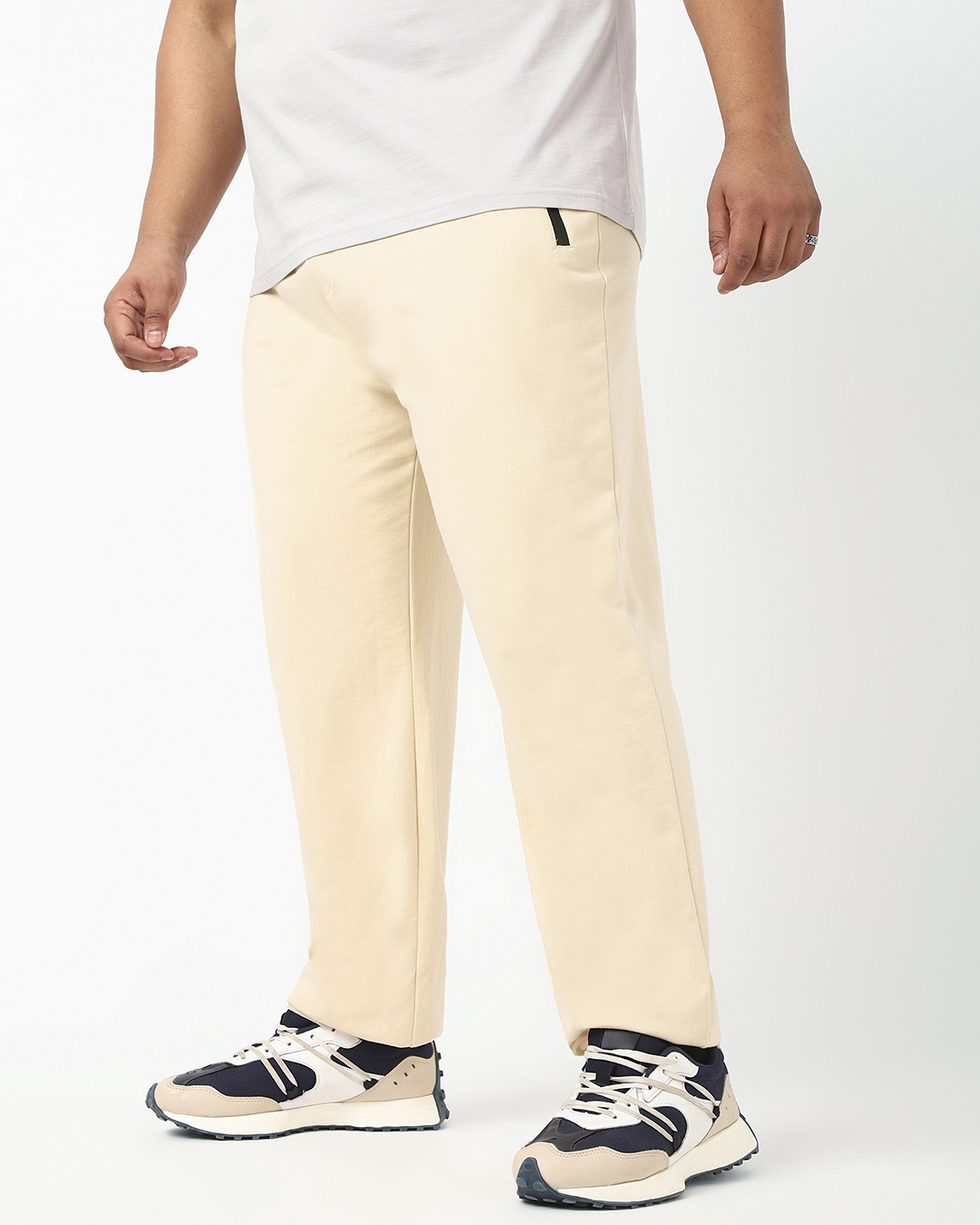 Shop Men's Brown Oversized Plus Size Joggers-Back