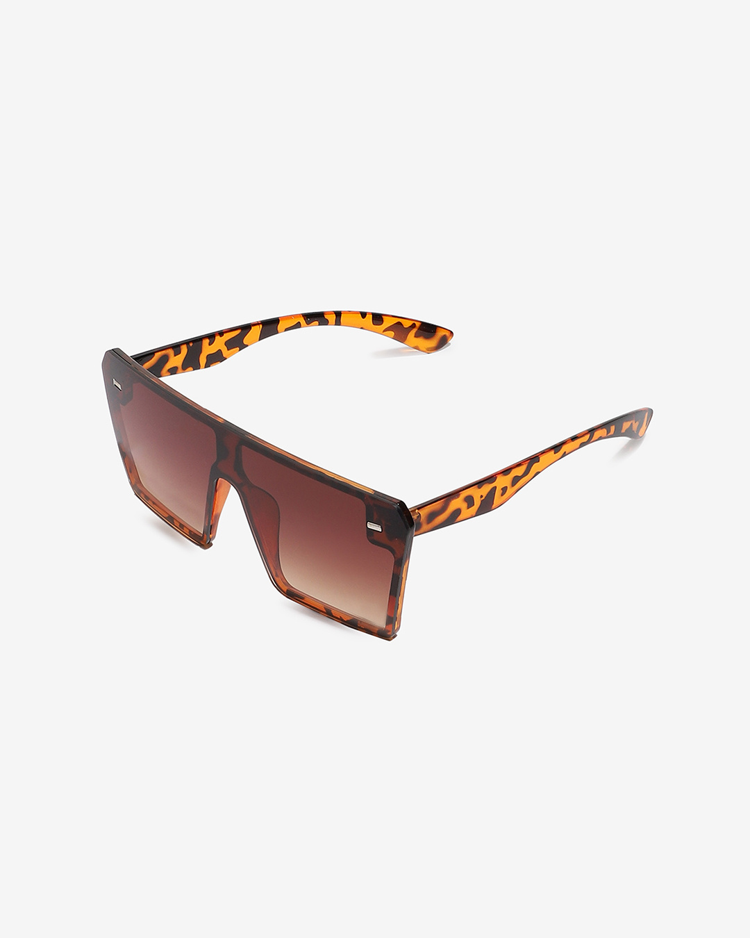Shop Men's Brown Oversized Polarised Lens Full Rim Gradient Sunglasses-Back