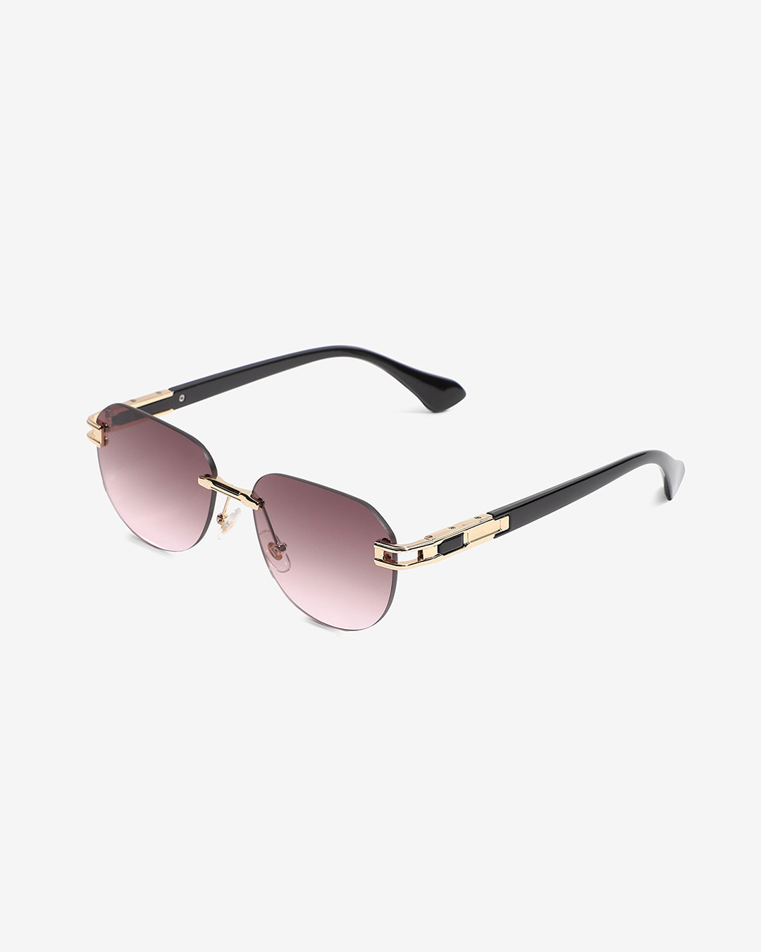 Shop Men's Brown Rectangle Polarised Lens Gradient Sunglasses-Back