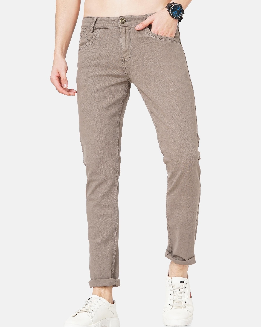 Buy Men's Brown Slim Fit Jeans for Men Brown Online at Bewakoof