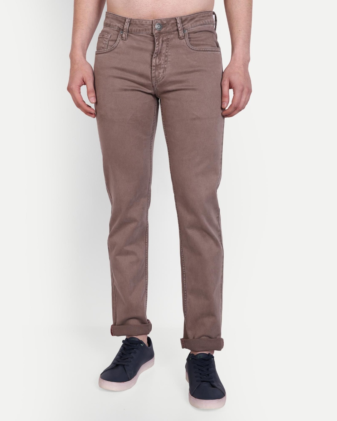 Buy Men's Brown Slim Fit Jeans for Men Brown Online at Bewakoof