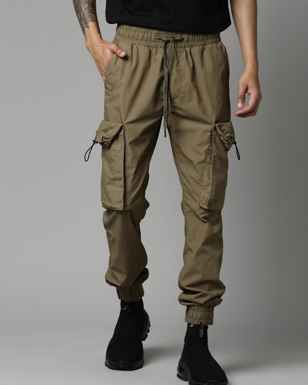 Brown Polka Dot Men's Joggers