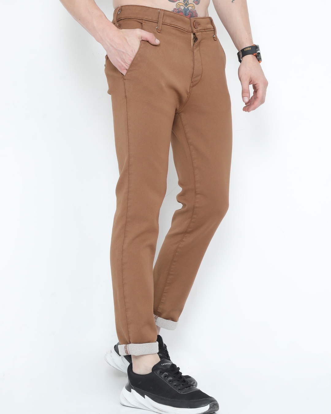Men's Brown Slim Fit Jeans