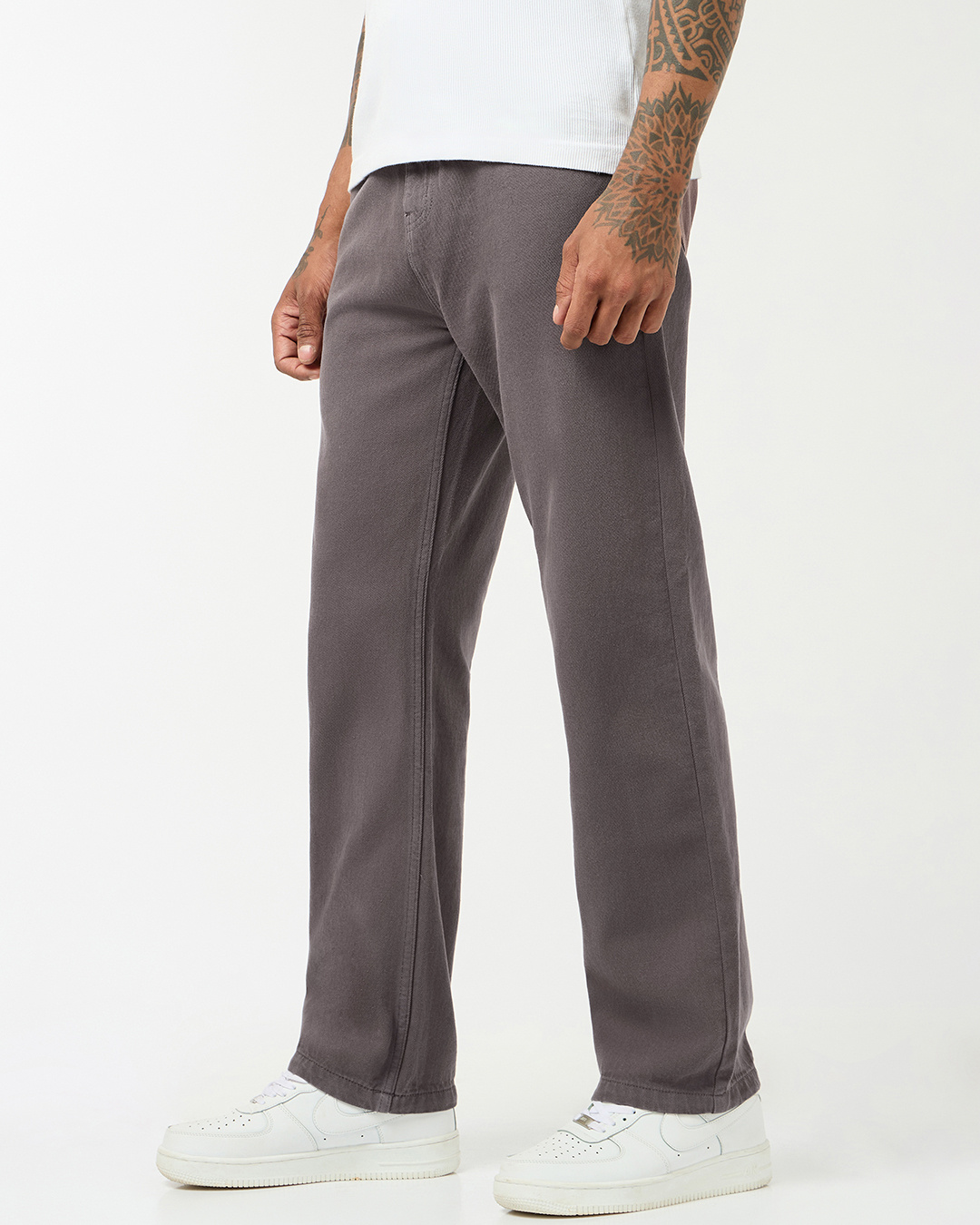 Shop Men's Brown Straight Fit Mid-Rise Jeans-Back