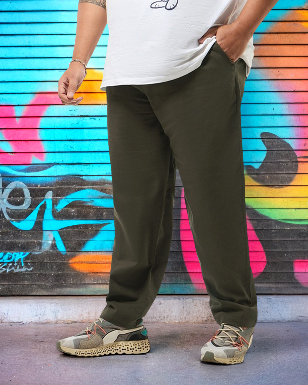 Men'S Linen Pants Brown