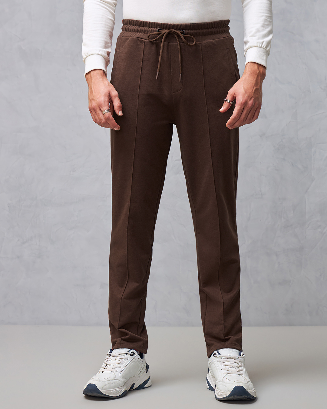 Shop Men's Brown Track Pants-Back