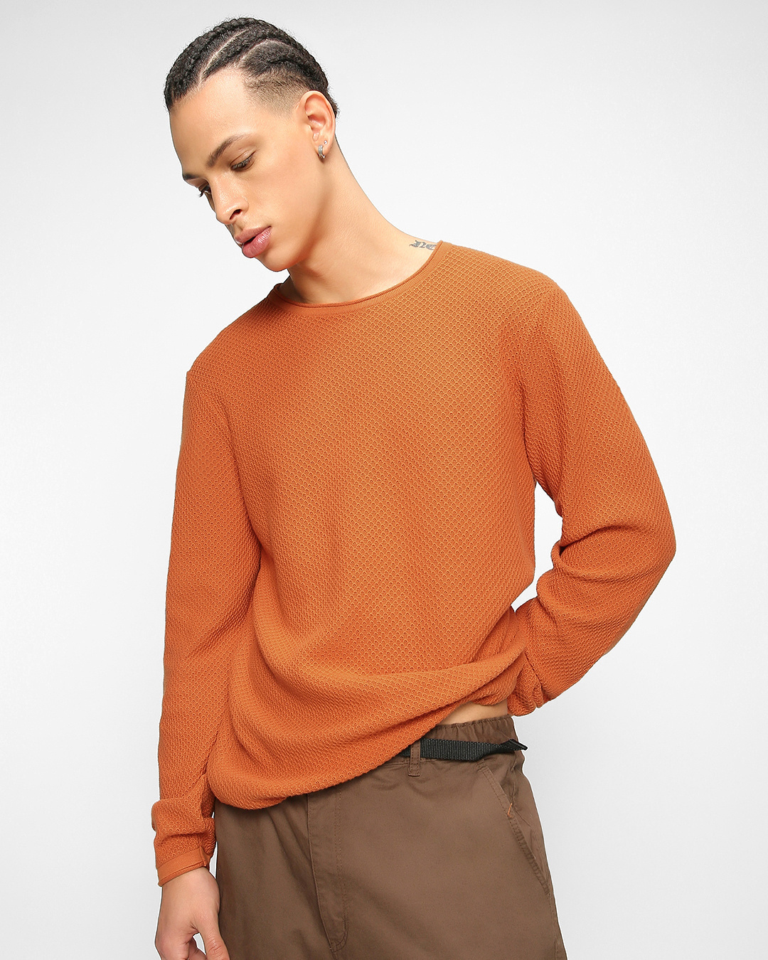 Burnt orange outlet sweater mens