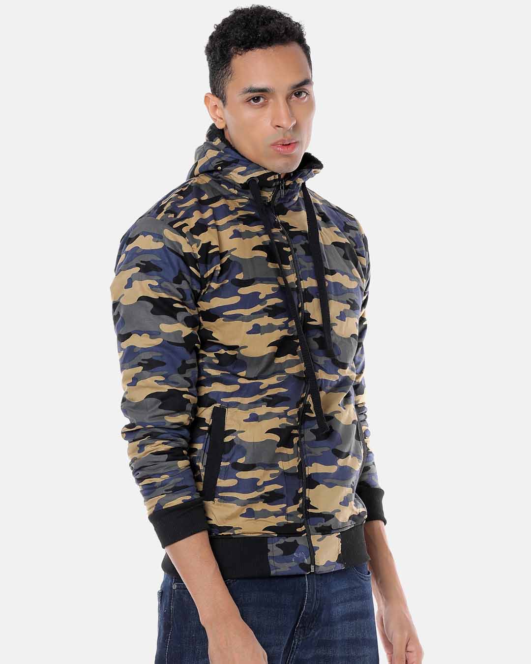 Shop Men's Camouflage Stylish Casual Jacket-Back