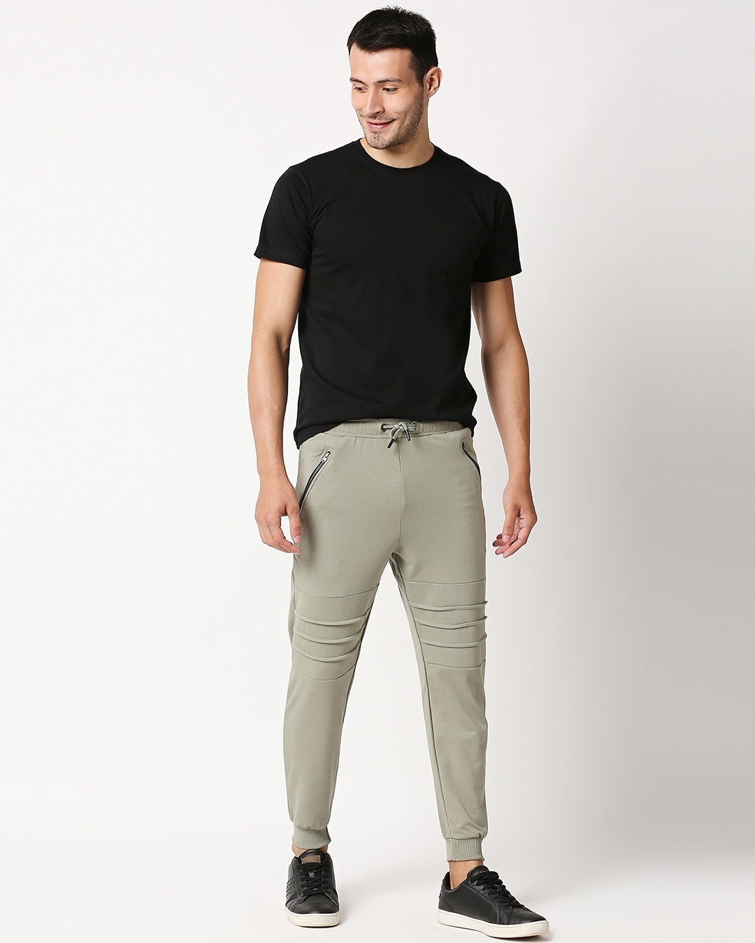 Cargo Zipper Joggers for Men green 