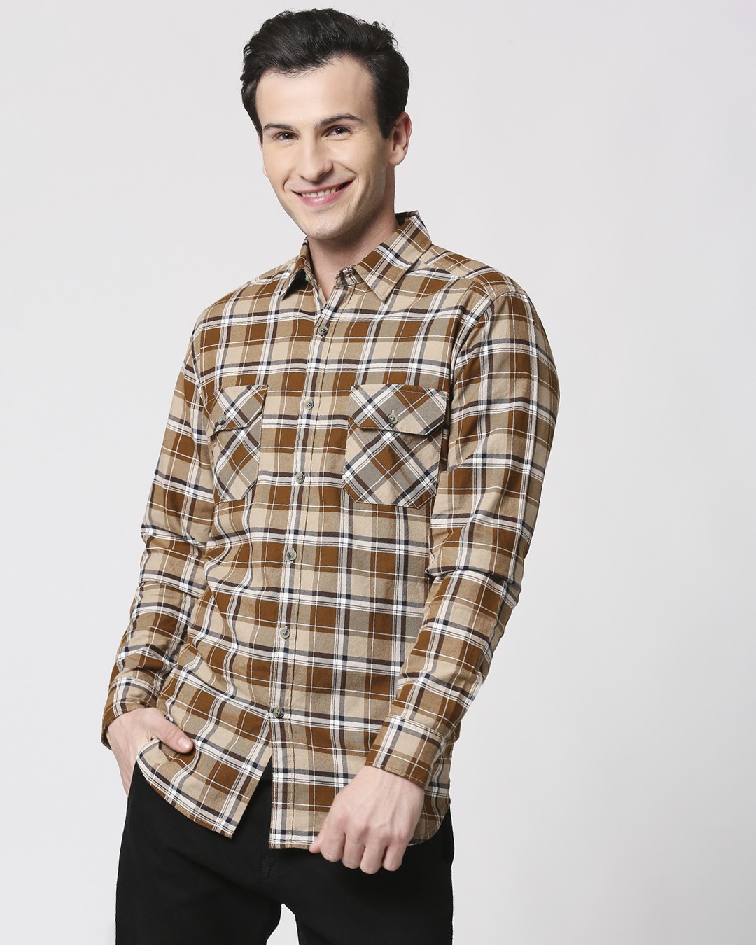 branded check shirts for men