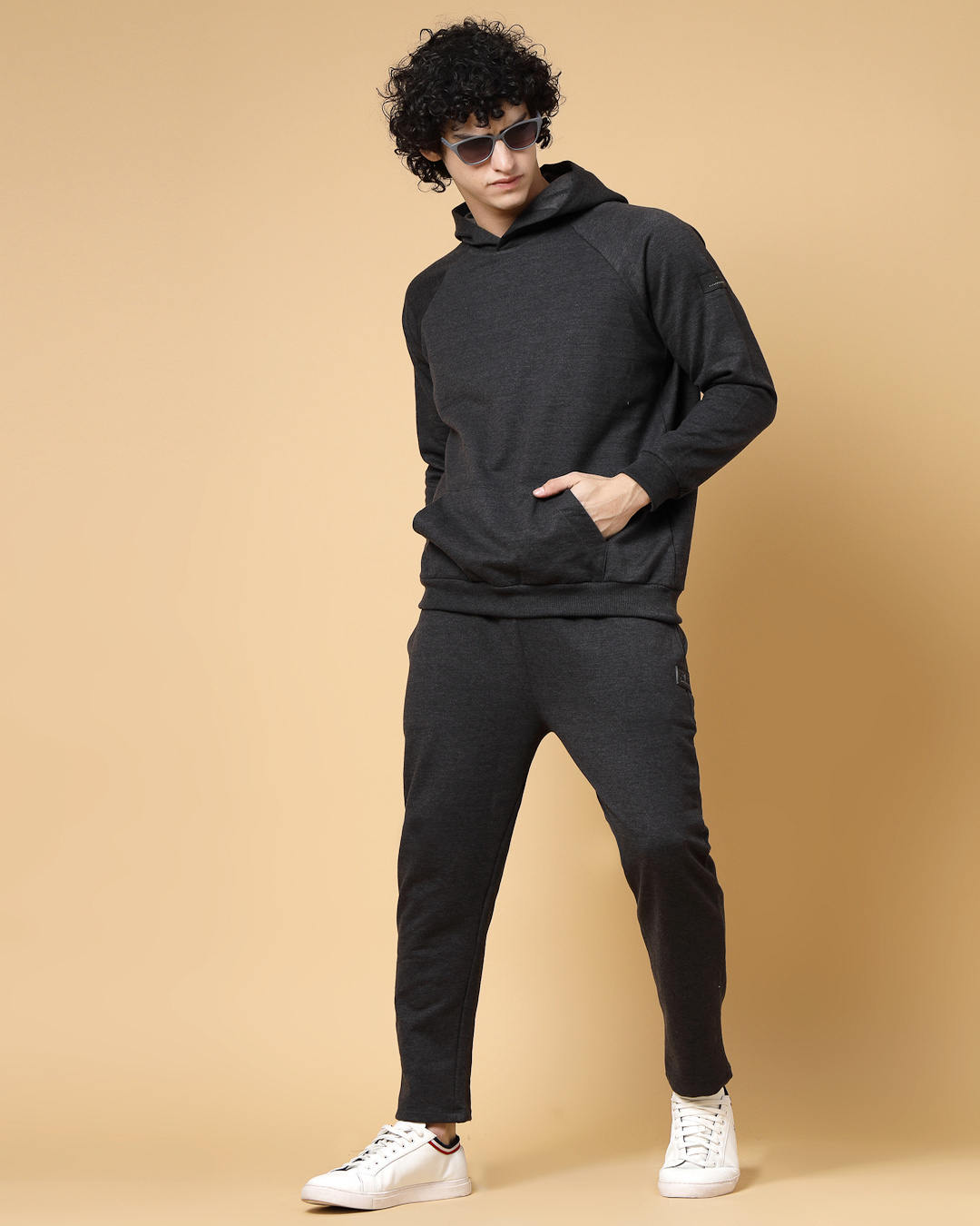 Shop Men's Charcoal Grey Oversized Co-ordinates-Back