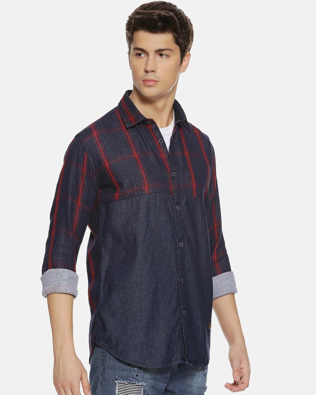 Shop Men's Checks Stylish Casual Shirt-Back