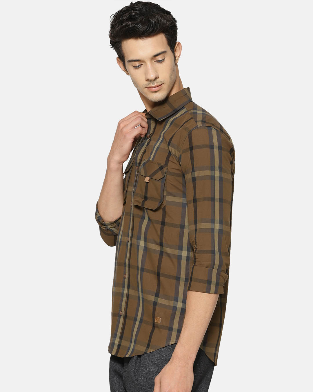 Shop Men's Checks Stylish Casual Shirt-Back