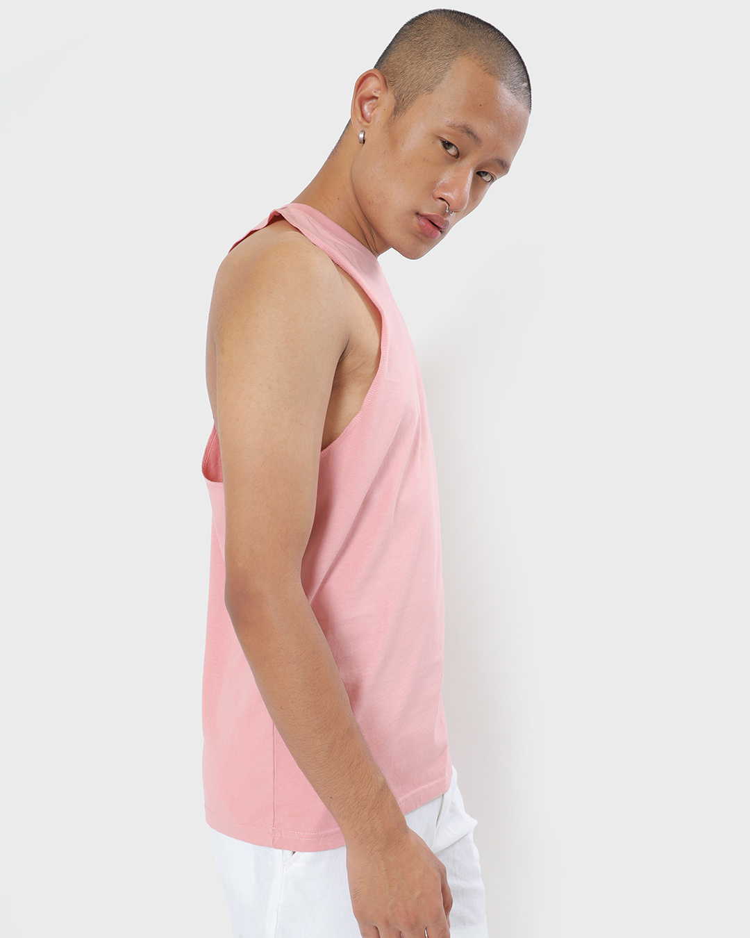 Shop Men's Pink Oversized Vest-Back