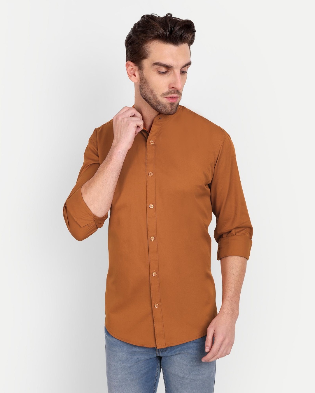Buy Men's Copper Slim Fit Shirt Online at Bewakoof
