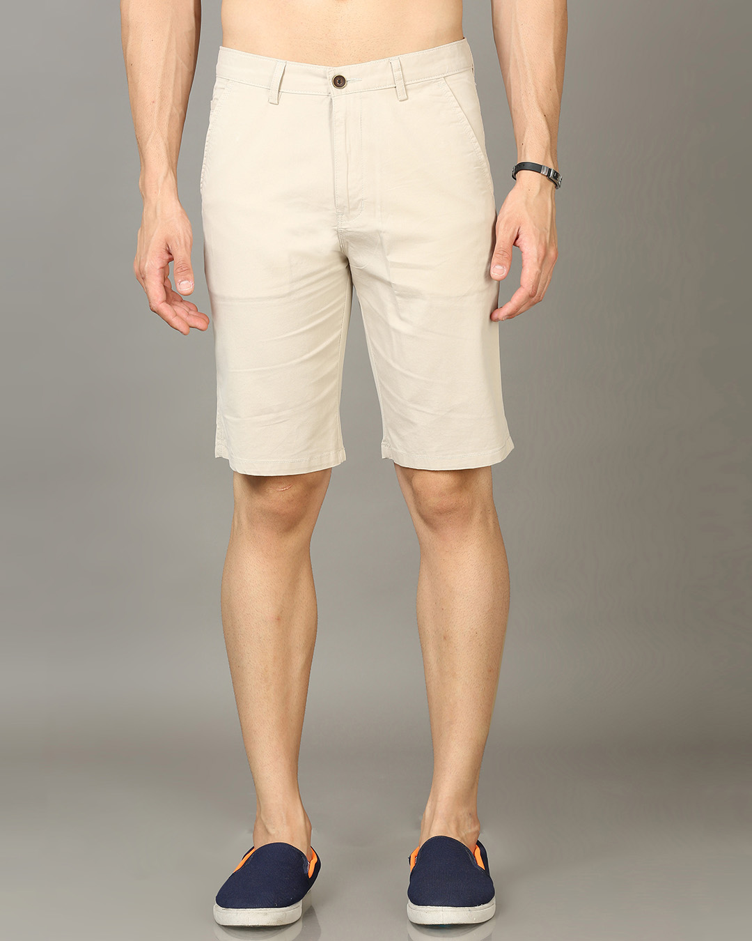 Buy Men's Cream Chino Shorts Online at Bewakoof