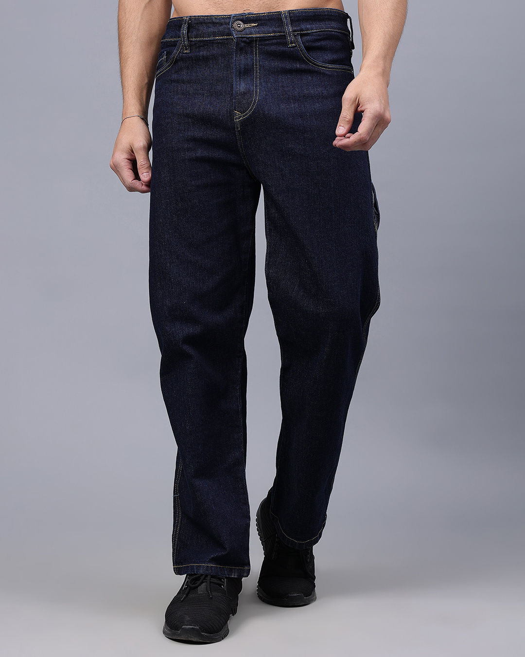 Buy Men's Dark Blue Carpenter Jeans Online at Bewakoof