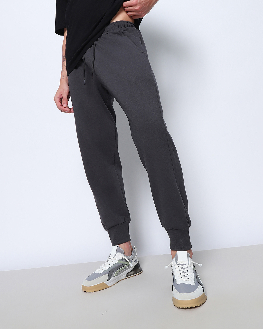 Dark grey best sale oversized joggers