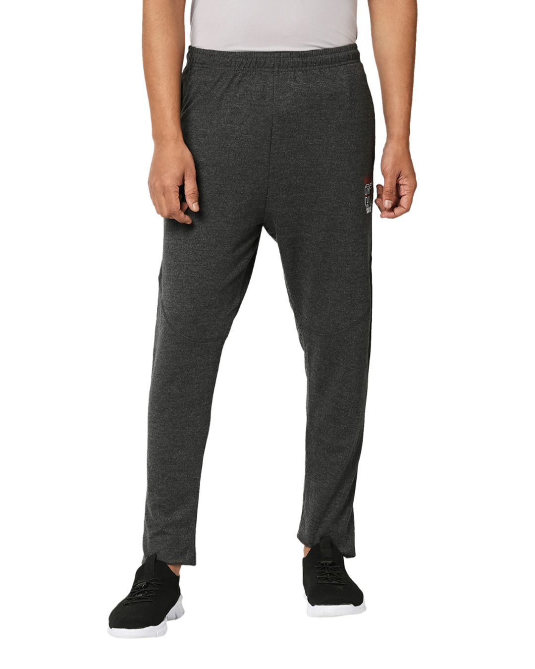 Buy Men's Dark Grey Solid Regular Fit Trackpant for Men Grey Online at ...