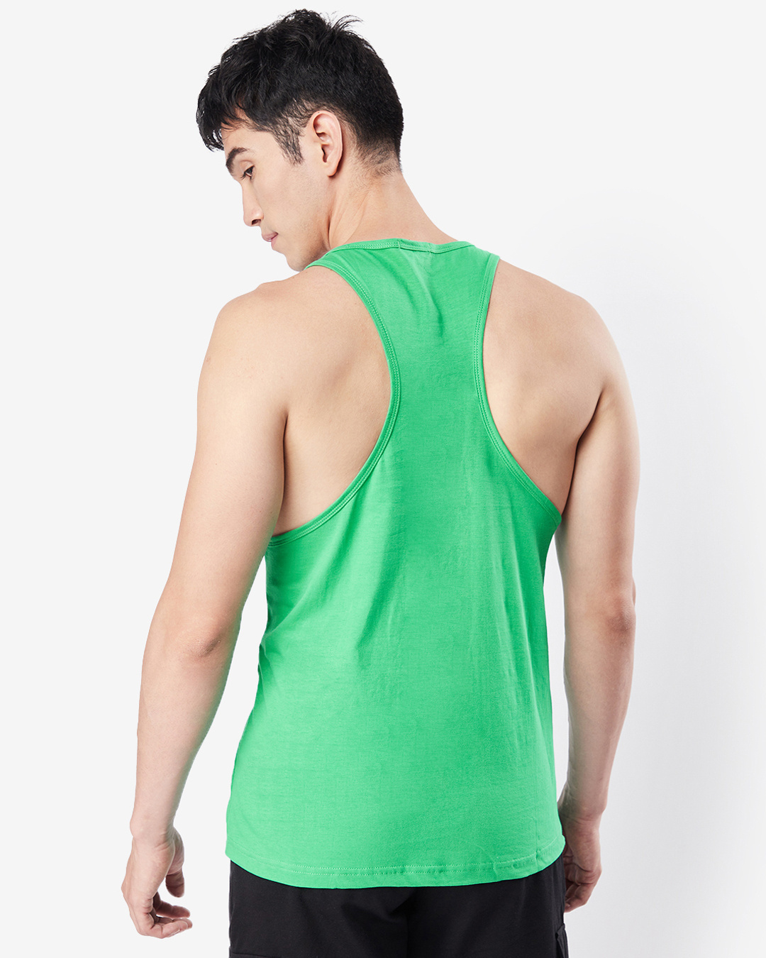 Shop Men's Deep Mint Game Over Minimal Typography Oversized Vest-Back