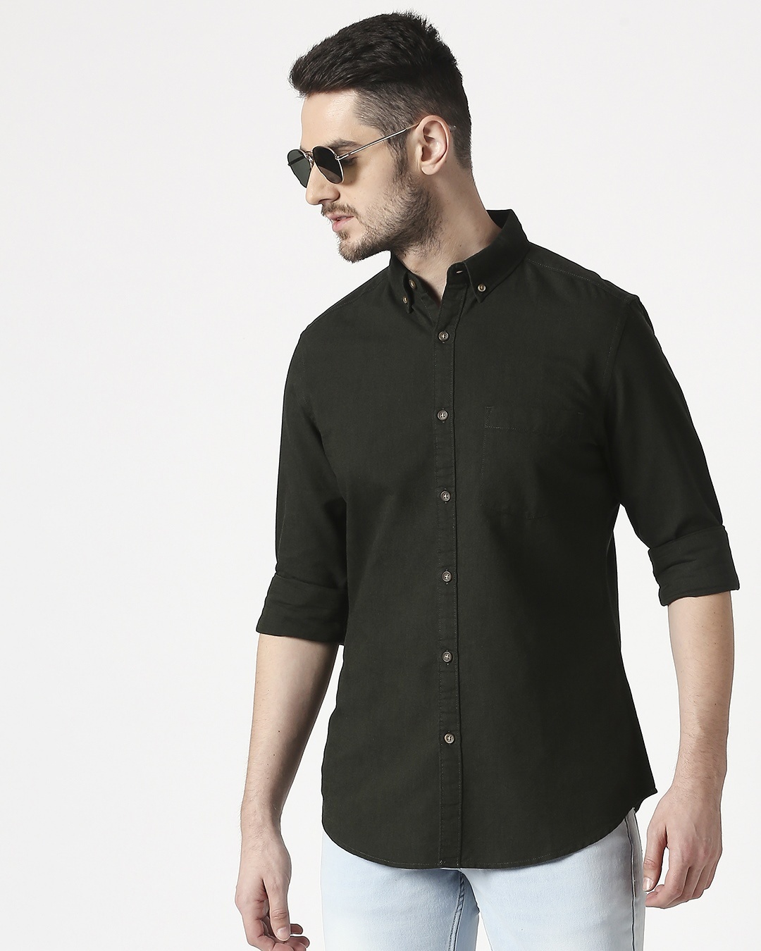 olive green oxford shirt