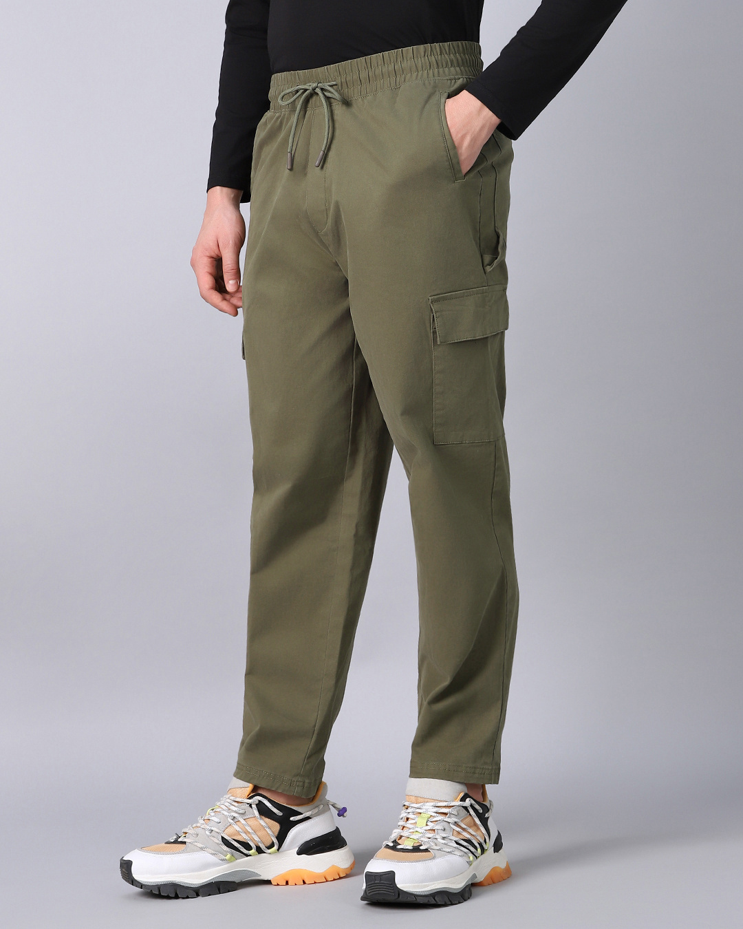 Buy Men's Dusty Olive Green Cargo Carpenter Pants Online at Bewakoof