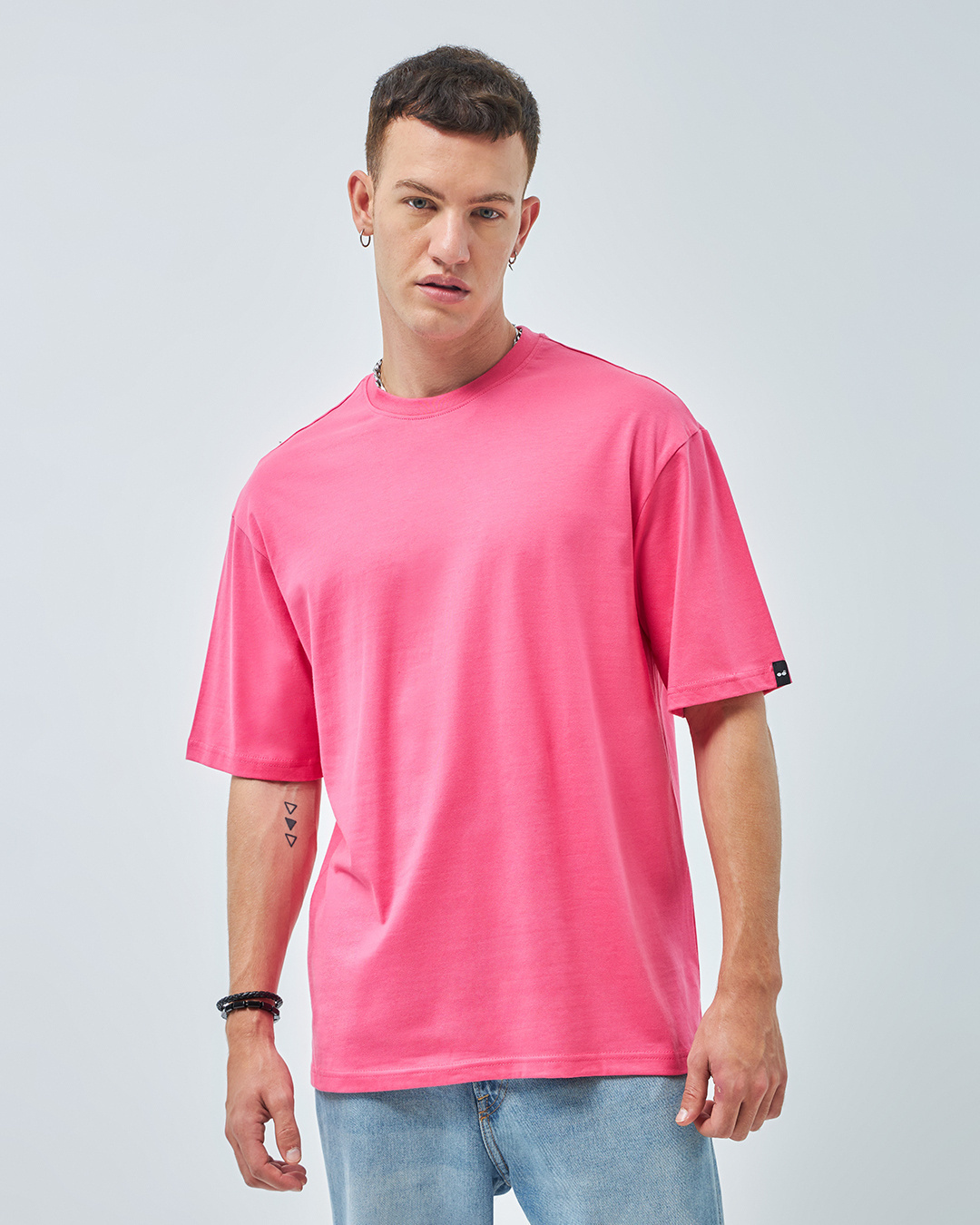 Buy Men's Pink Oversized T-shirt Online at Bewakoof