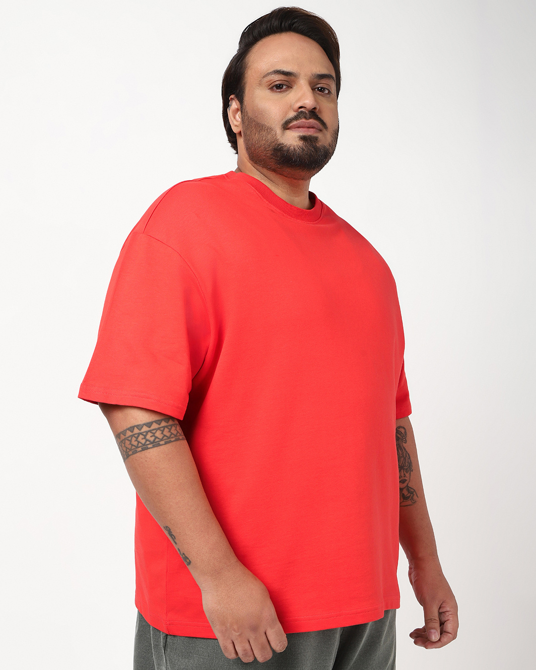 Shop Men's Fiesta Red Oversized Plus Size T-shirt-Back