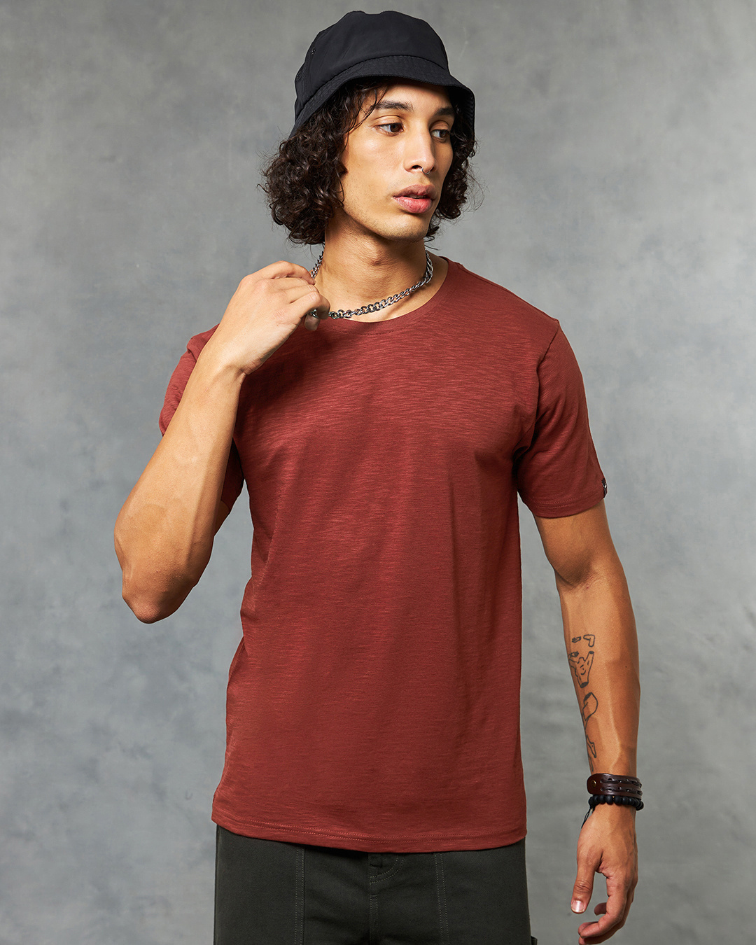 Shop Men's Brick Red T-shirt-Back