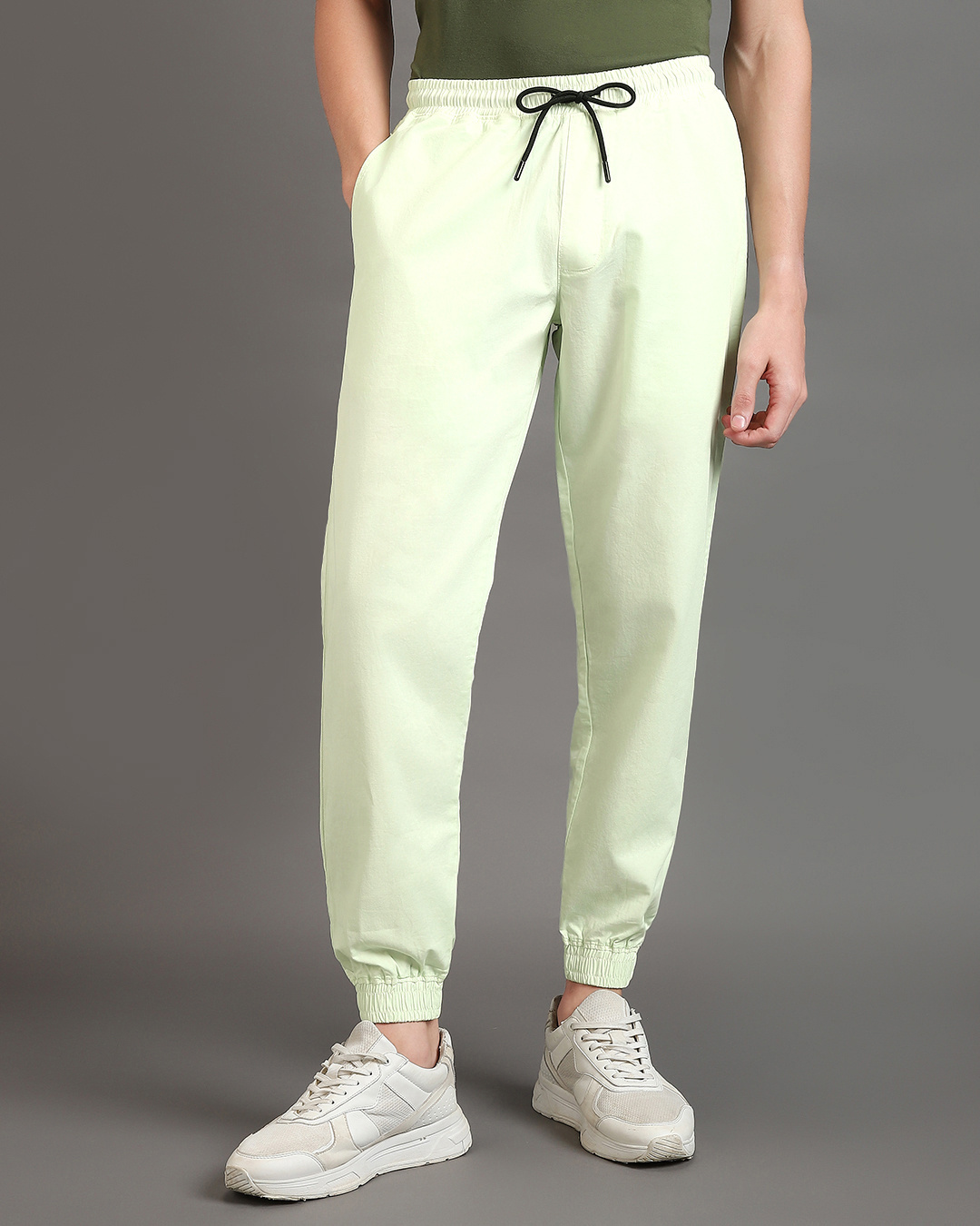 Shop Men's Fog Green Over Dyed Jogger Pants-Back