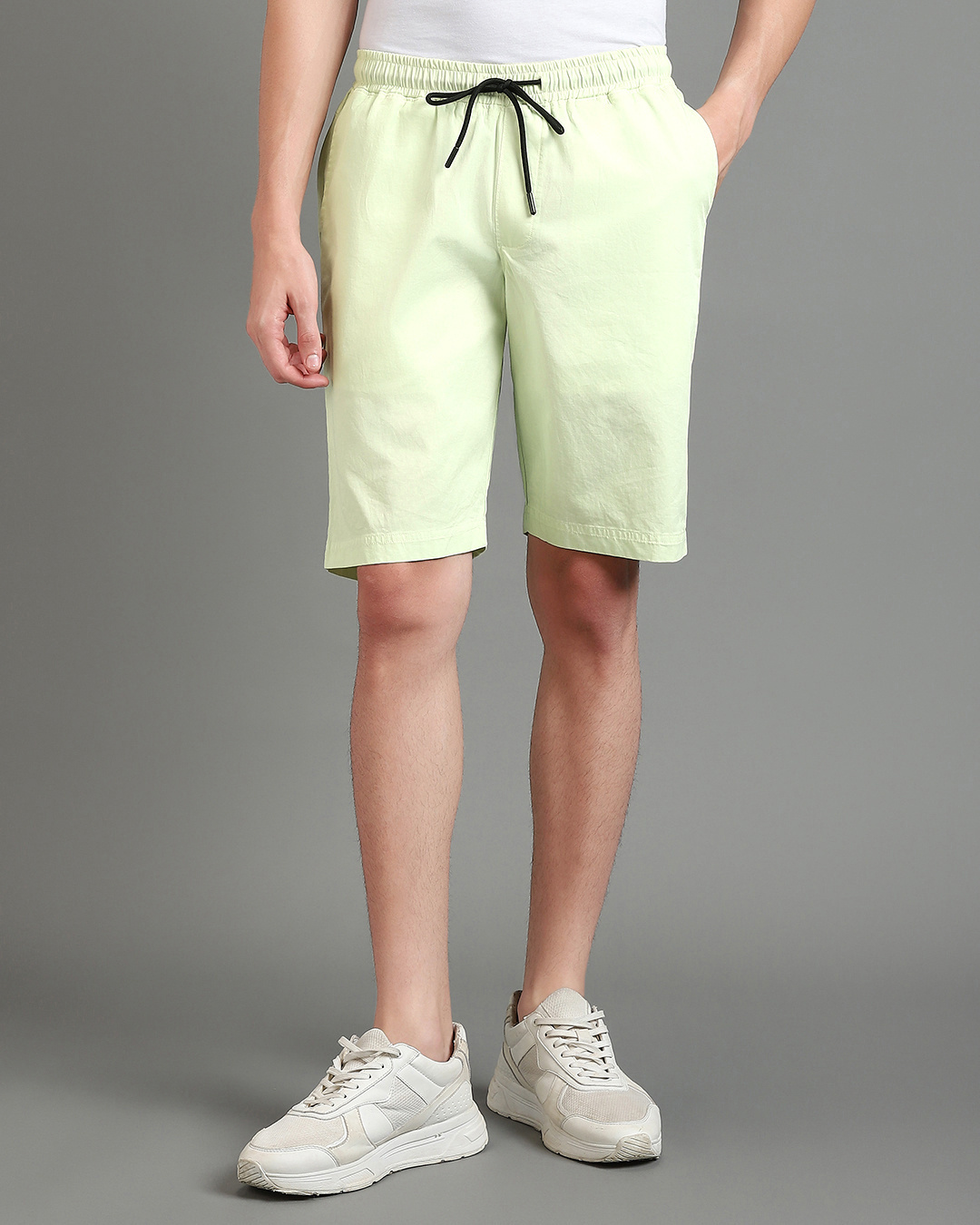 Shop Men's Fog Green Over Dyed Shorts-Back