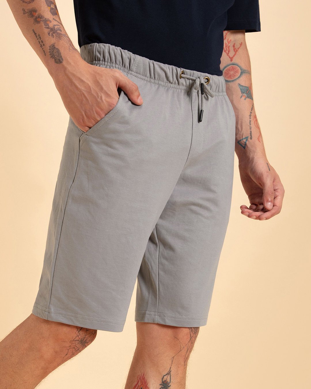 Buy Men's Grey Shorts Online at Bewakoof