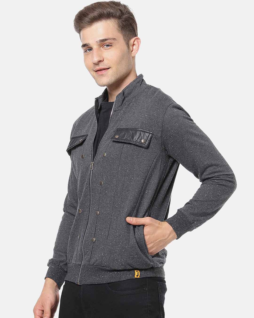 Shop Men's Full Sleeve Solid Stylish Jacket-Back