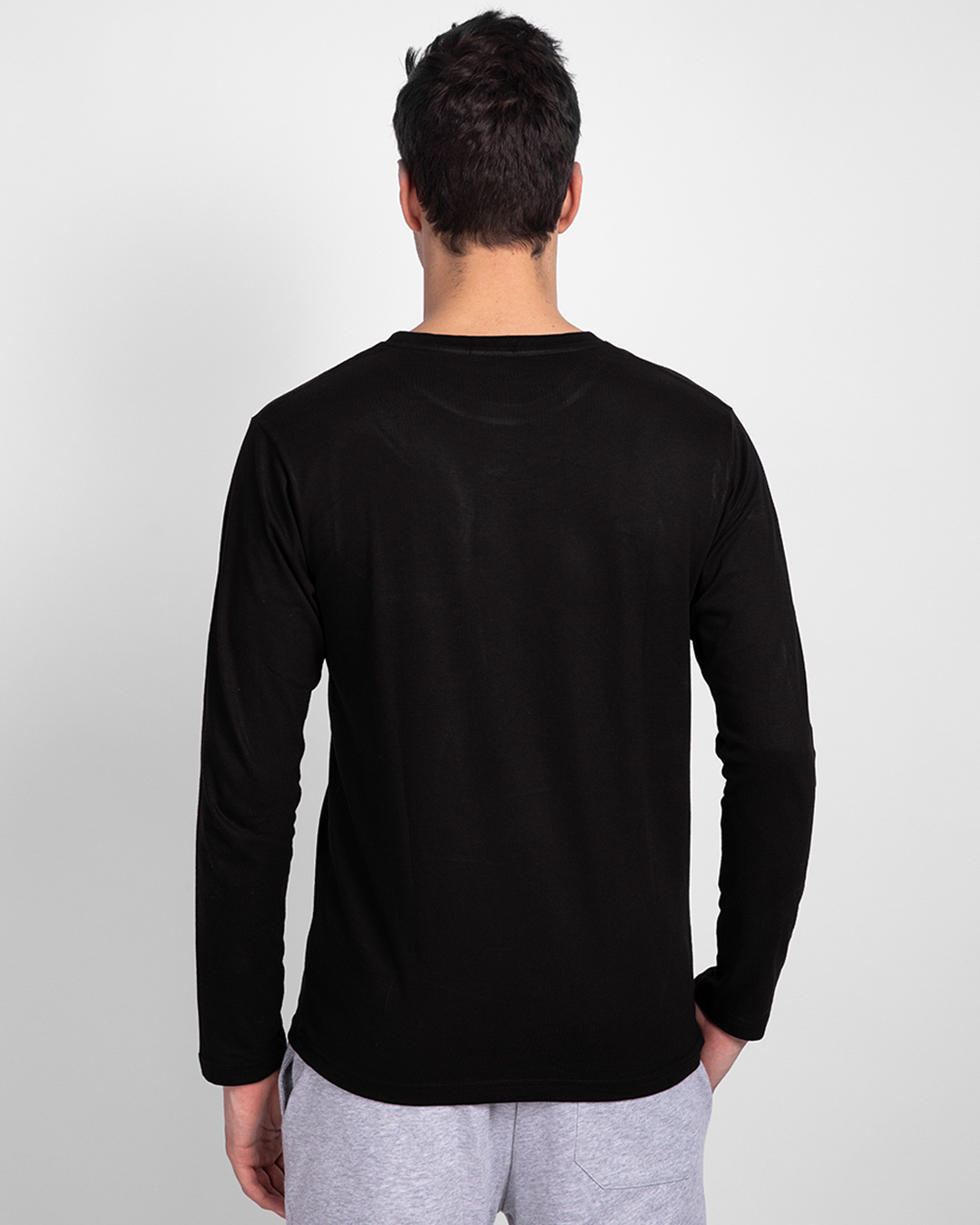 Full Sleeve T-Shirts for Men black 