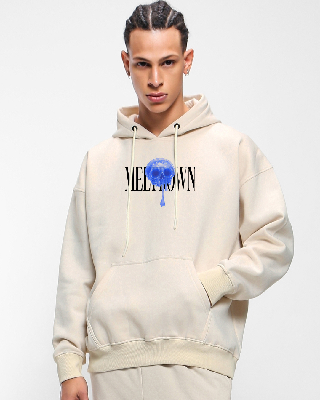 Shop Men's Gardenia Chillzz Graphic Printed Oversized Hoodies-Back