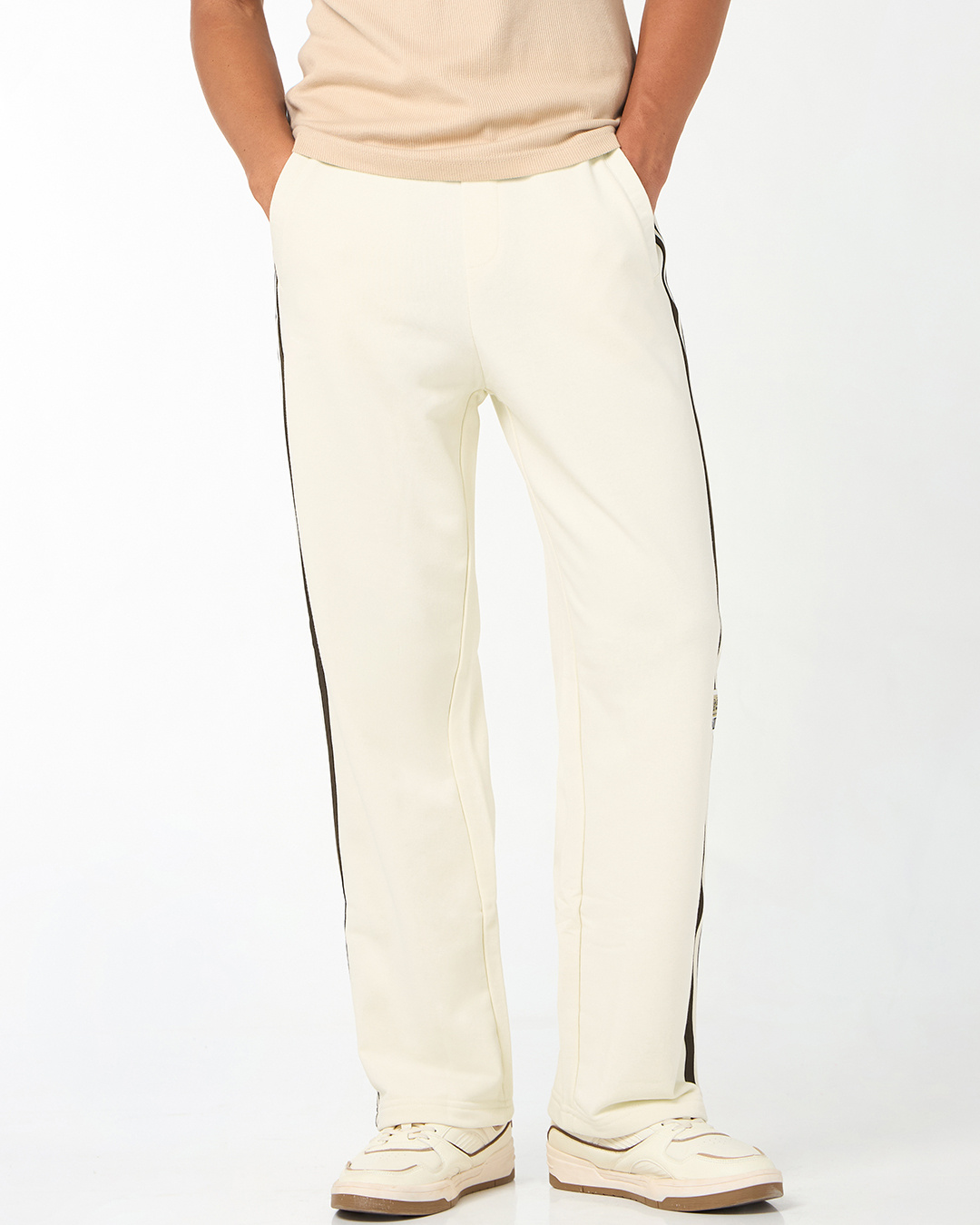 Shop Men's Gardenia Side Panel Oversized Track Pants-Back