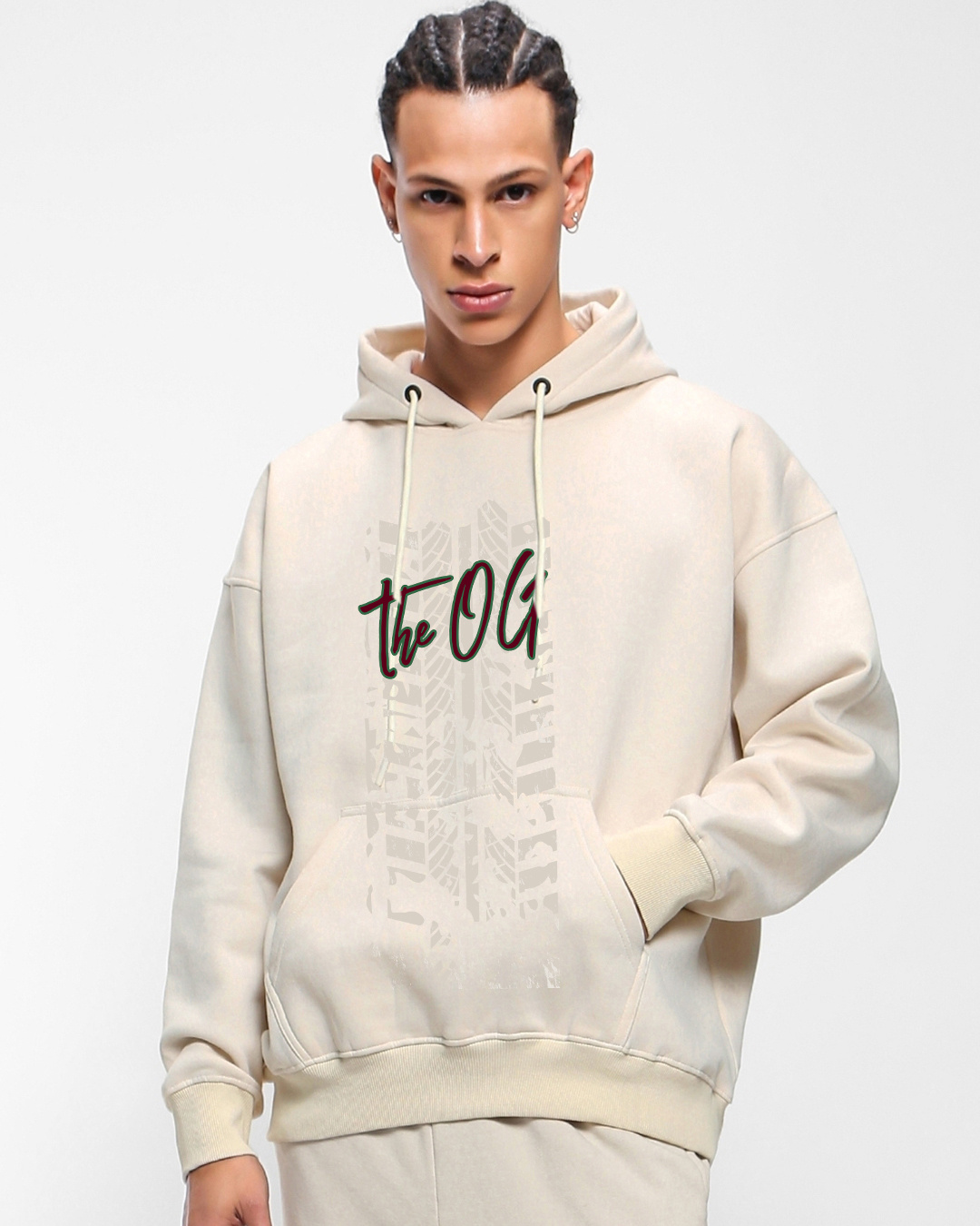 Shop Men's Gardenia OG Graphic Printed Oversized Hoodies-Back