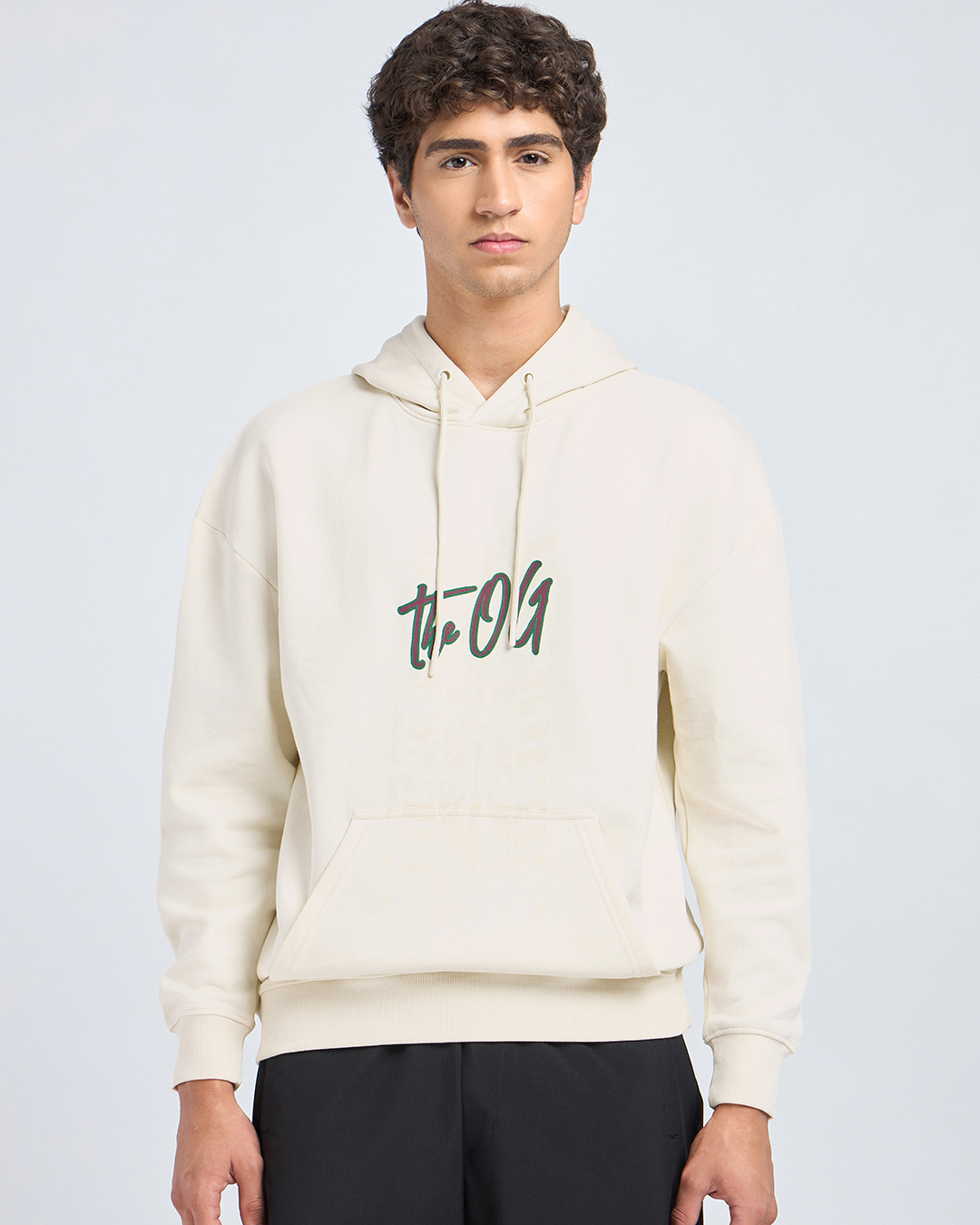 Shop Men's Gardenia OG Graphic Printed Oversized Hoodies-Back