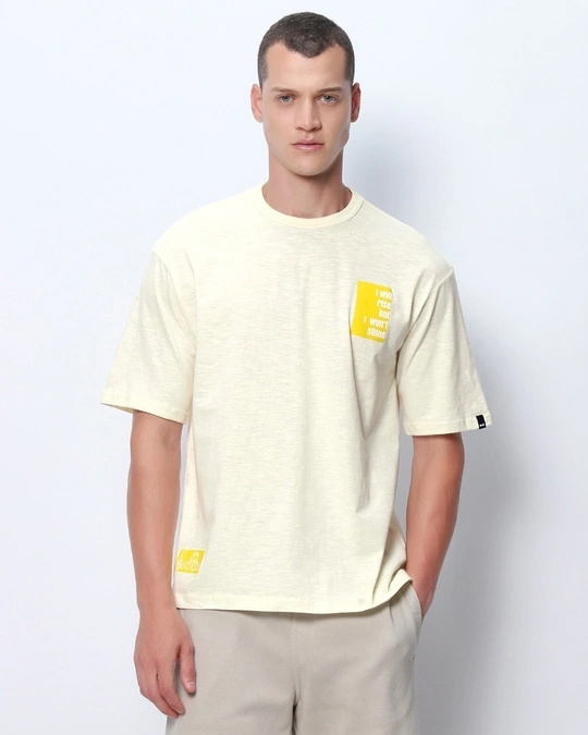 Shop Men's Gardenia Rise & Shine Garfield Graphic Printed Oversized T-shirt-Back