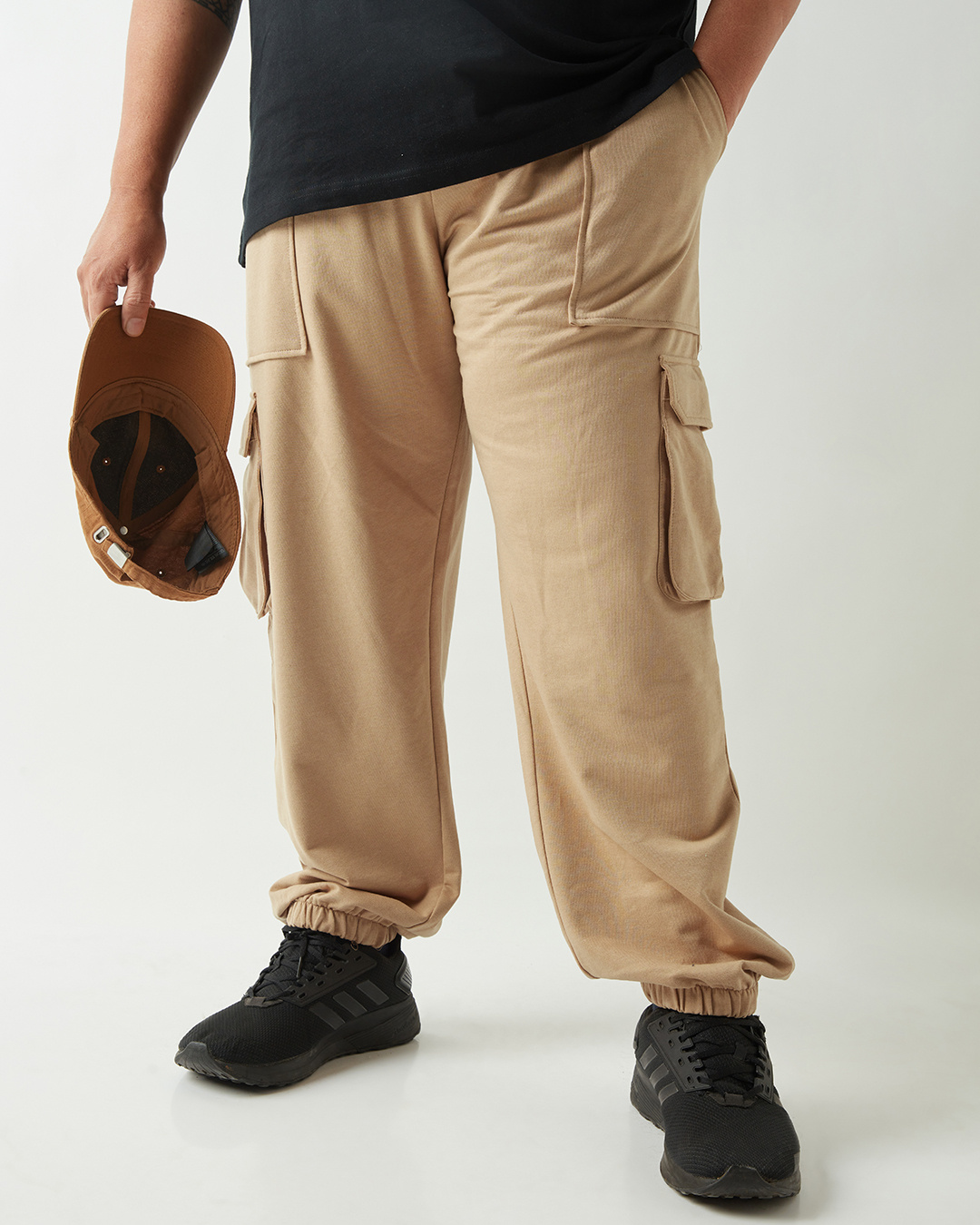 Men's Plus Size Casual Cargo Joggers