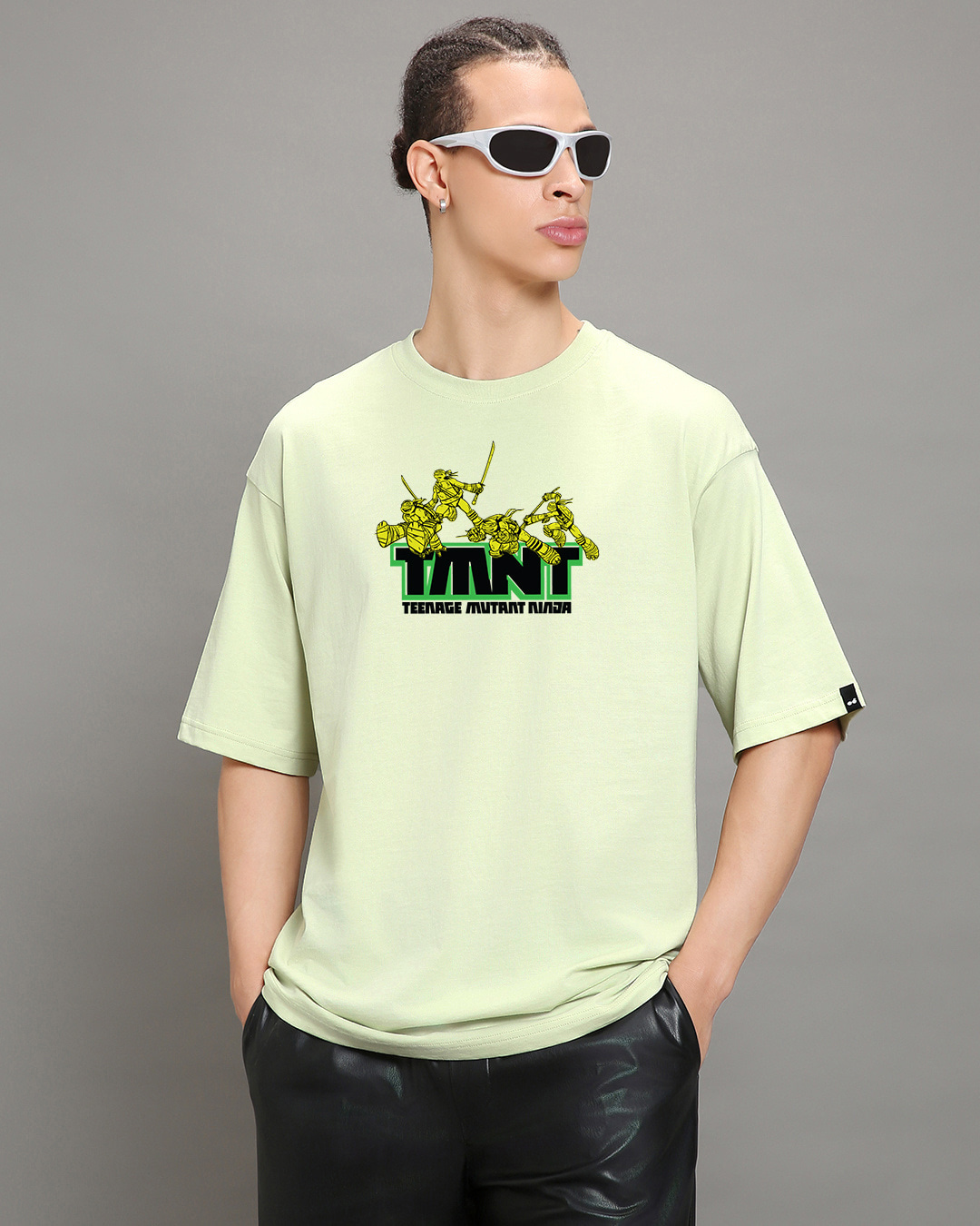 Shop Men's Green Action Team Graphic Printed Oversized T-shirt-Back