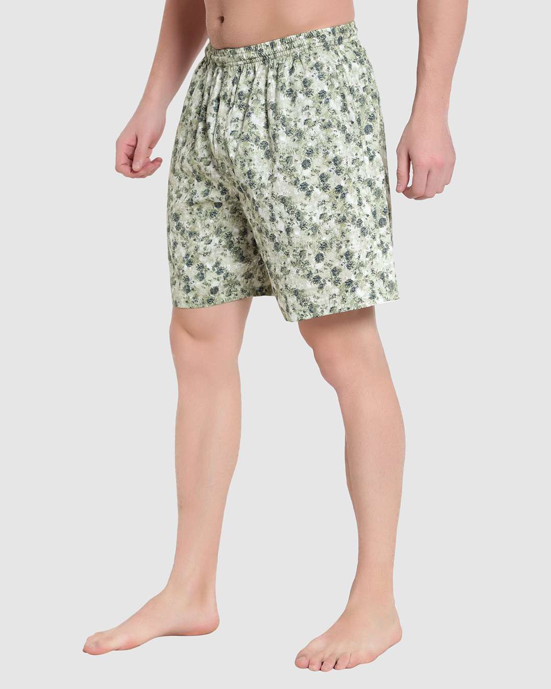 Shop Men's Green All Over Printed Cotton Boxers-Back