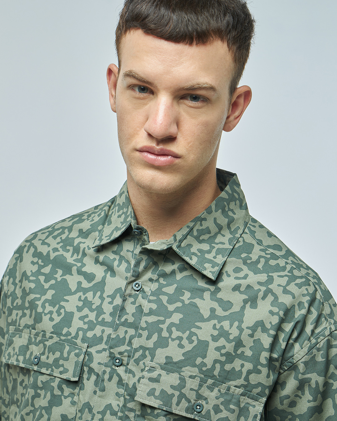 Buy Men's Green All Over Printed Oversized Shirt Online at Bewakoof